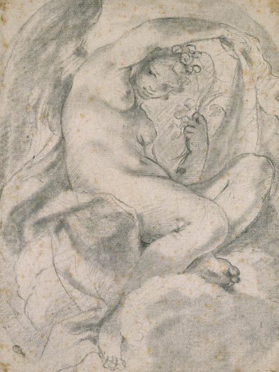 A Nymph (Flora) amid Clouds by Lodovico Carracci