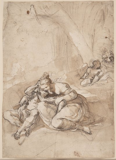 Armida Enchanting Rinaldo in the Magic Garden? (Scene from Torquato Tasso