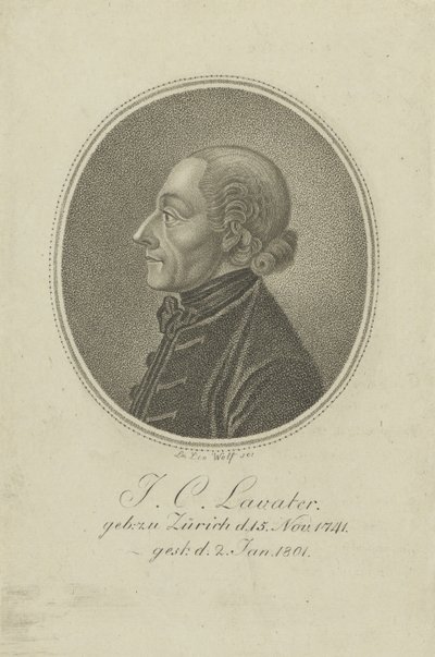 Portrait of the Poet and Physiognomist Johann Kaspar Lavater by Loeser Leo Wolf