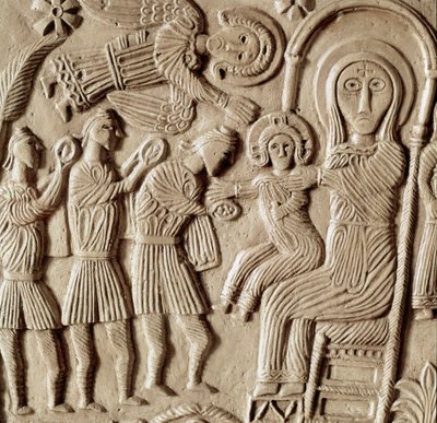 Barbarian art of Lombardy: adoration of the Magi by Lombard School