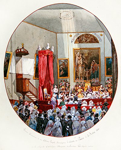 First Communion of the Comte de Paris at the French Chapel Royal of St. Louis, London by Lombardo Enrique Simonet