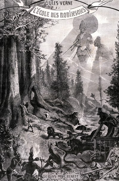 Frontispiece of the novel by Jules Verne 