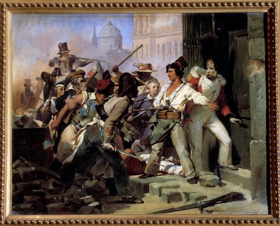 Episode of the Revolution of 1830 in Paris by Léon Cogniet