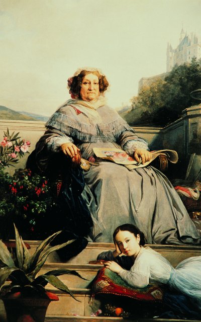 Portrait of Madame Clicquot, née Ponsardin with her Daughter by Léon Cogniet