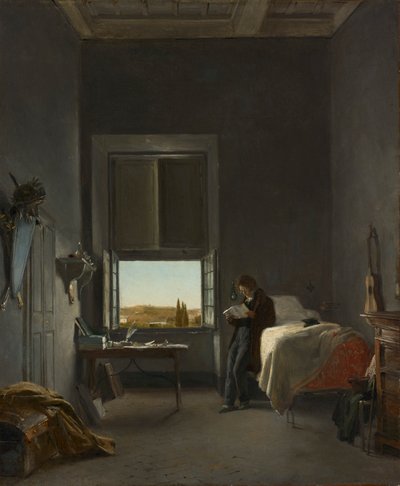 The Artist in His Room at the Villa Medici, Rome by Léon Cogniet