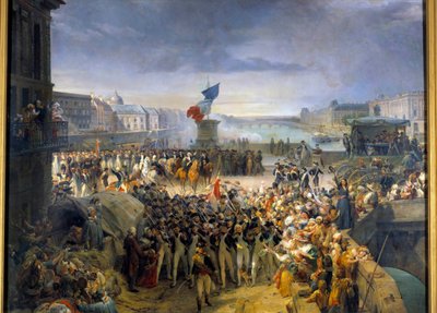 The National Guard of Paris Assembled on Pont Neuf by Léon Cogniet