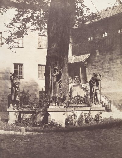 Nuremburg, Interior of the Courtyard of the Imperial Castle by Léon Gérard