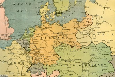 Map of Central Europe, Showing the Principal Theatre of War by London Geographical Institute