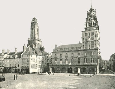 The Watch Tower and Hotel De Ville, Calais, France, 1895 by London Stereoscopic and Photographic Co