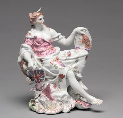 Figure of Britannia, c. 1750-60 by Longton Hall Porcelain Factory