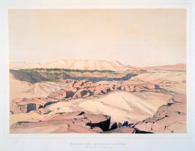 Desert and Quarries, Asouan, with the Island of Elephantine, Egypt, 19th century by Lord Wharncliffe