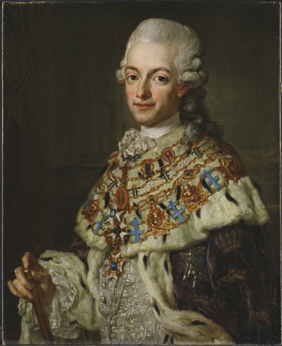 Portrait of King Gustav III of Sweden by Lorens the Younger Pasch