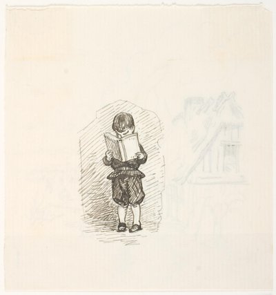 Boy Reading a Book by Lorenz Frølich