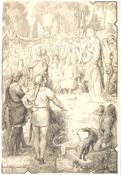 The Court of Love in Narbonne by Lorenz Frølich