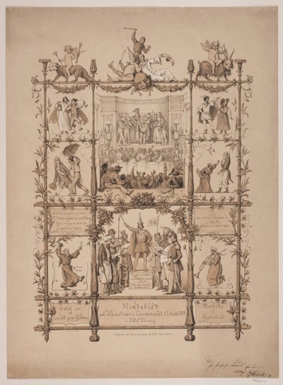 Memorial of the Artist Carnival on March 3, 1854 by Lorenz Frølich