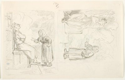 Two Drafts for Something by Lorenz Frølich