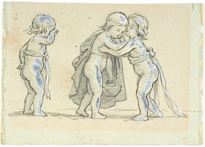Vignette with Children Saying Goodbye by Lorenz Frølich