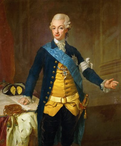 Portrait of Gustav III of Sweden by Lorenz II Pasch