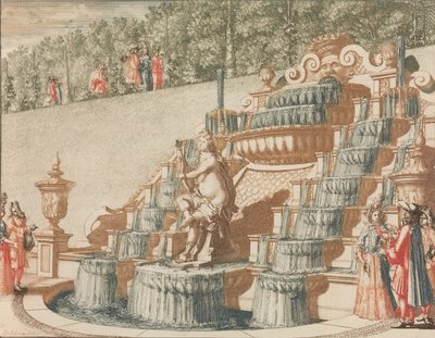 The Cascade of Galathea, on the West Side of the Great Garden, in: Theatre of the Most Important by Lorenz Scherm