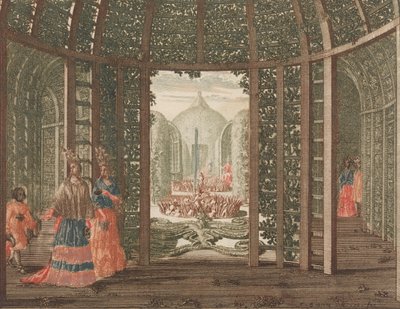 Het Groene Koningins Kabinet, in: Tooneel Der Voornaamste Nederlands Huizen, En Lust Hove..., n.d. by Lorenz Scherm