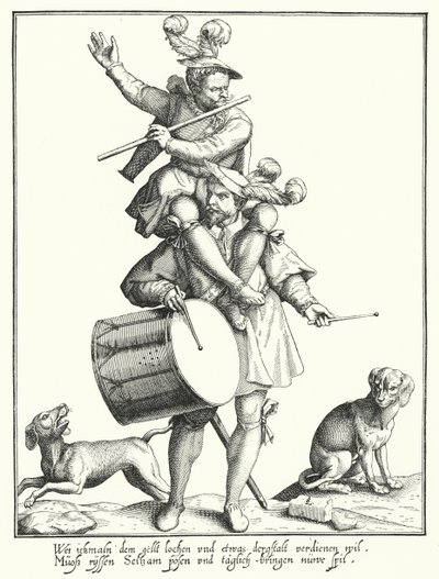 The Drummer and the Fifer (engraving) by Lorenz Strauch