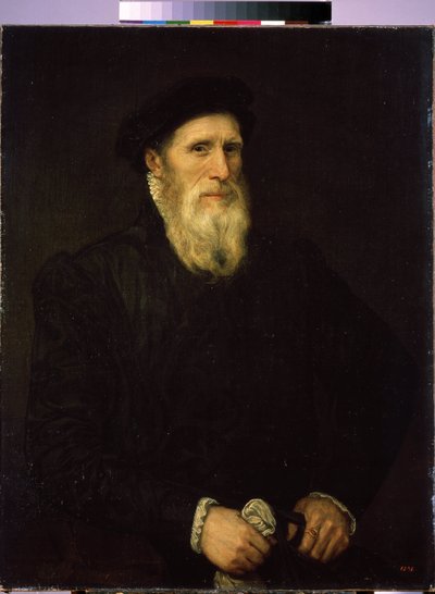 Portrait of an old man by Lorenzo (attr. to) Lotto