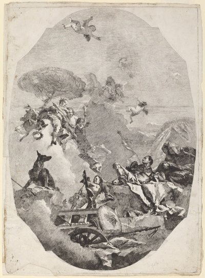 The Triumph of Mars by Lorenzo Baldissera Tiepolo after Giovanni Battista Tiepolo