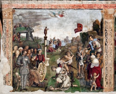 Life of St. Cecile: Martyrdom of St Valerian and Tiburtius by Lorenzo Costa