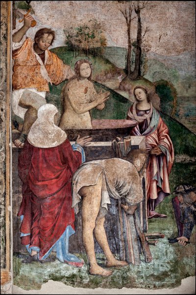 Life of St Cecilia: Martyrdom of St Cecilia, (detail) by Lorenzo Costa