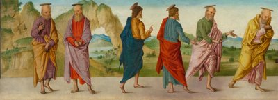 The Miracle of the Catafalque (panel A), circa 1500-1506 by Lorenzo Costa
