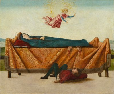 The Miracle of the Catafalque (panel B), circa 1500-1506 by Lorenzo Costa