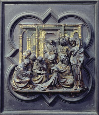 Christ Amongst the Doctors, Fourth Panel of the North Doors of the Baptistery of San Giovanni, 1403-24 by Lorenzo Ghiberti