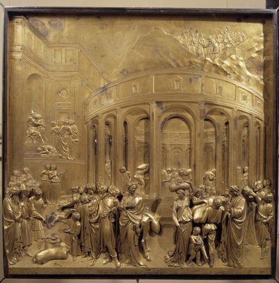 Life of Joseph: The Harvest of Wheat (original panel of the door of Paradise) by Lorenzo Ghiberti