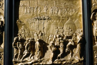 Israelites Take Jericho, (detail) of Baptistry Door, Florence, Italy, c15th century by Lorenzo Ghiberti