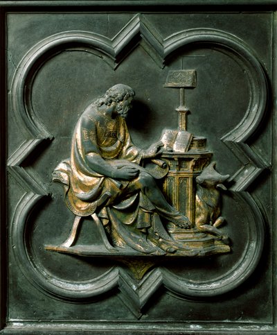 North Gate, Exterior Detail: Saint Luke Evangelist by Lorenzo Ghiberti