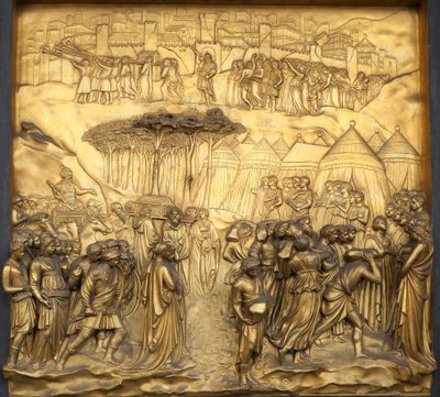 Relief The Downfall of Jericho, Gate of Paradise of the Baptistery of San Giovanni by Lorenzo Ghiberti
