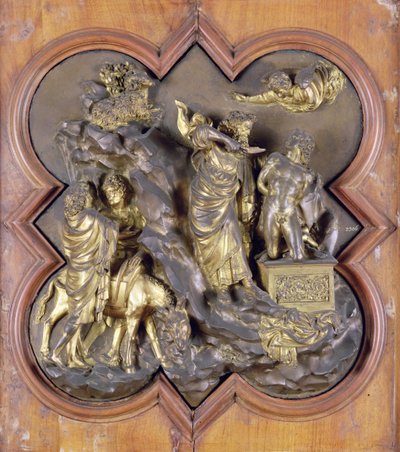 The Sacrifice of Isaac, bronze competition relief for the Baptistry Doors, Florence, 1401 by Lorenzo Ghiberti