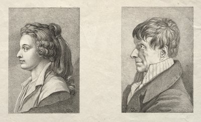 Profile Portrait of a Woman and a Man by Lorenzo II Quaglio