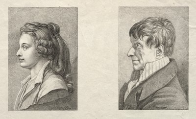 Profile Portrait of a Woman and a Man by Lorenzo II Quaglio