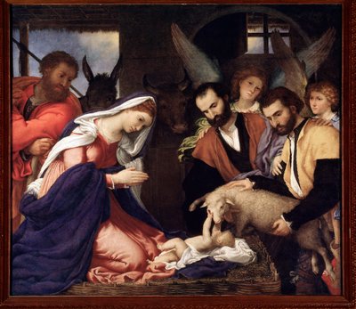 Adoration of the Shepherds by Lorenzo Lotto