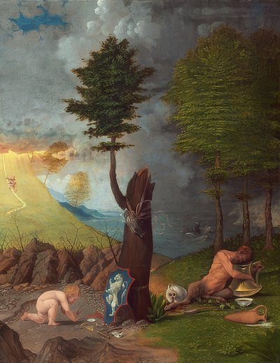 Allegory of Virtue and Vice. 1505 by Lorenzo Lotto