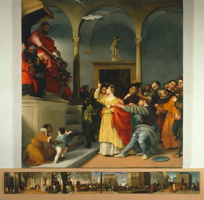 Altarpiece of Saint Lucia or Saint Lucia Before Judge by Lorenzo Lotto