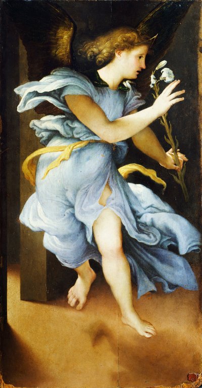 Announcing Angel, circa 1525, by Lorenzo Lotto (1480 ca- 1556) by Lorenzo Lotto