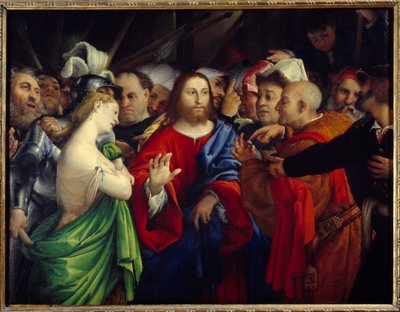 Christ and the Adulterous Woman by Lorenzo Lotto