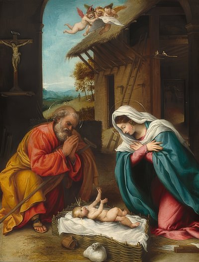 Nativity by Lorenzo Lotto