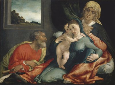 Holy Family with Saints Anne and Joachim by Lorenzo Lotto