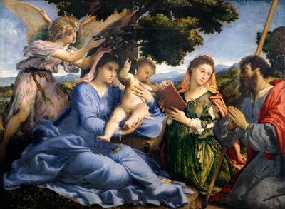 Madonna and Child between Saints Catherine of Alexandria and Thomas by Lorenzo Lotto