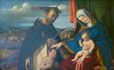Madonna and Child with St Peter Martyr by Lorenzo Lotto