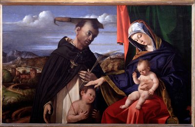 Madonna and Child with St. Peter of Verona by Lorenzo Lotto