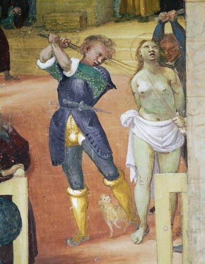 Martyrdom of St Barbara (detail) by Lorenzo Lotto